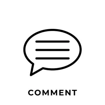 Comment button icon vector for social media. Comment icon Vector illustration Stock Illustration