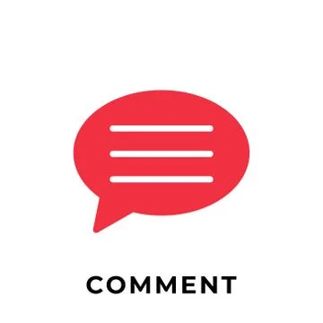 Comment button icon vector for social media. Comment icon Vector illustration Stock Illustration