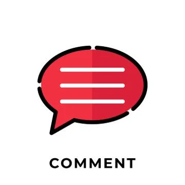 Comment button icon vector for social media. Comment icon Vector illustration Illustrazione stock