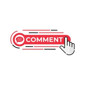 Comment button icon vector for social media. Comment icon Vector illustration Ilustração Stock