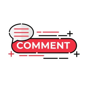 Comment button icon vector for social media. Comment icon Vector illustration Stock Illustration