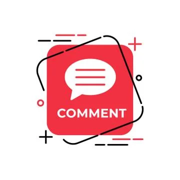Comment button icon vector for social media. Comment icon Vector illustration Stock Illustration