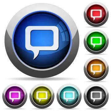Comment button set Stock Illustration