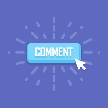 Comment button template. Vector design. Business banner with symbol icon Stock Illustration