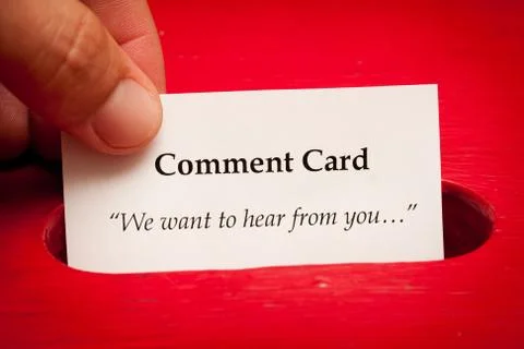 Comment card Stock Photos