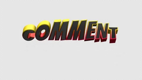 Comment Comic Title Loop On Alpha Video stock 304266401