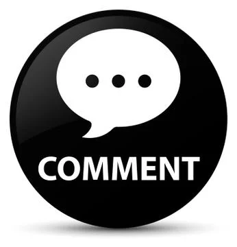Comment (conversation icon) black round button Stock Illustration