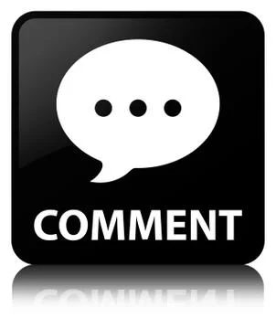 Comment (conversation icon) black square button Stock Illustration