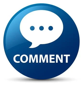 Comment (conversation icon) blue round button Stock Illustration
