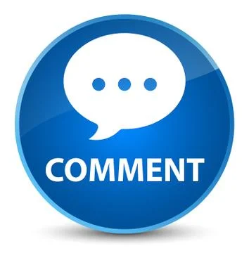 Comment (conversation icon) elegant blue round button Stock Illustration