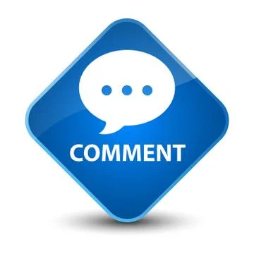 Comment (conversation icon) elegant blue diamond button イラスト素材