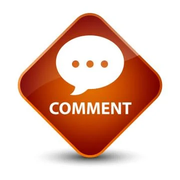 Comment (conversation icon) elegant brown diamond button Illustrazione stock