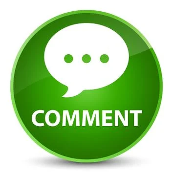 Comment (conversation icon) elegant green round button Stock Illustration