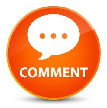Comment (conversation icon) elegant orange round button Stock Illustration
