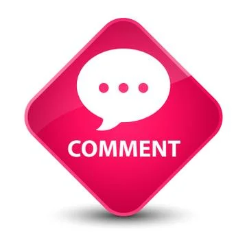 Comment (conversation icon) elegant pink diamond button Stock Illustration