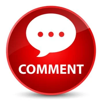 Comment (conversation icon) elegant red round button Stock Illustration