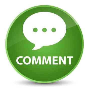 Comment (conversation icon) elegant soft green round button イラスト素材