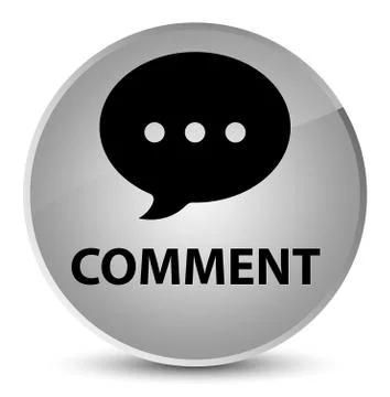 Comment (conversation icon) elegant white round button Stock Illustration