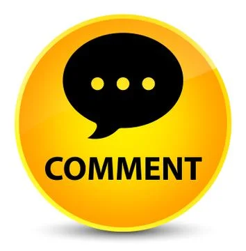 Comment (conversation icon) elegant yellow round button Illustrazione stock