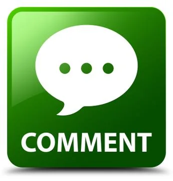 Comment (conversation icon) green square button Illustrazione stock