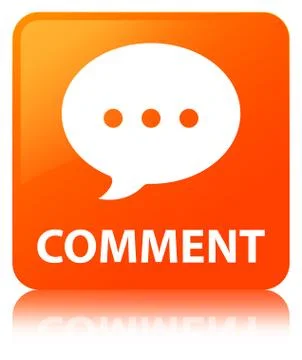 Comment (conversation icon) orange square button イラスト素材