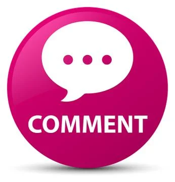 Comment (conversation icon) pink round button Stock Illustration