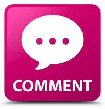 Comment (conversation icon) pink square button Stock Illustration