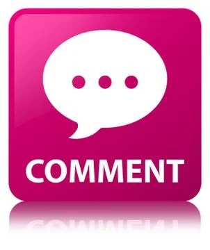 Comment (conversation icon) pink square button Stock Illustration