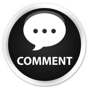 Comment (conversation icon) premium black round button Stock Illustration