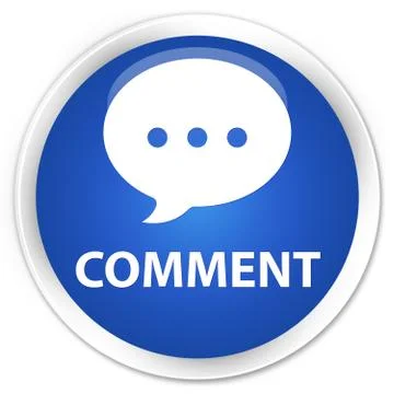Comment (conversation icon) premium blue round button Stock Illustration