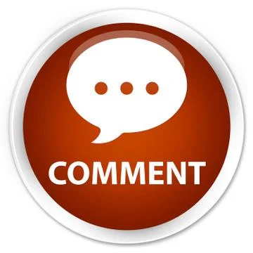 Comment (conversation icon) premium brown round button Stock Illustration