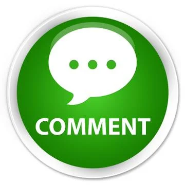 Comment (conversation icon) premium green round button Stock Illustration