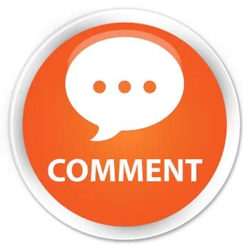 Comment (conversation icon) premium orange round button Illustrazione stock