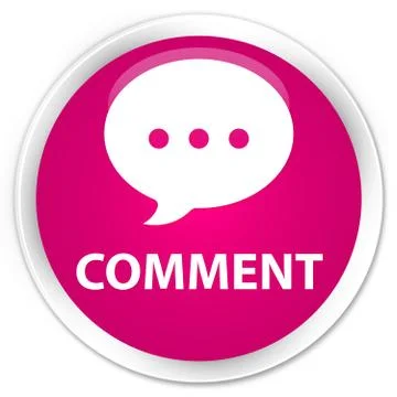 Comment (conversation icon) premium pink round button Stock Illustration