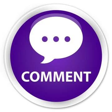 Comment (conversation icon) premium purple round button Illustrazione stock