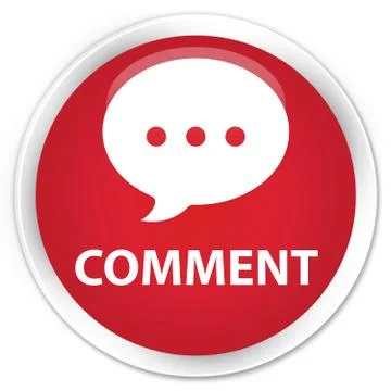 Comment (conversation icon) premium red round button Stock Illustration