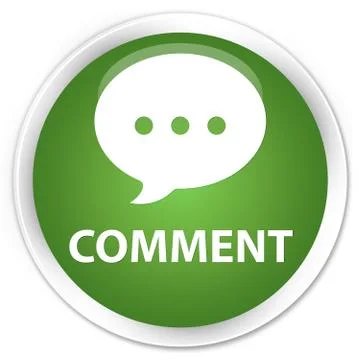 Comment (conversation icon) premium soft green round button Stock Illustration