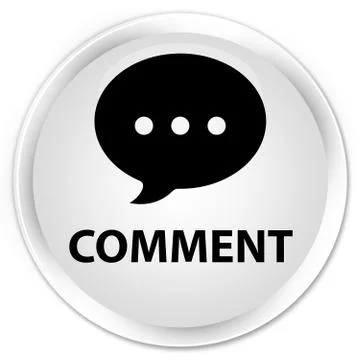 Comment (conversation icon) premium white round button Stock Illustration