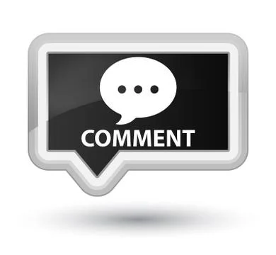 Comment (conversation icon) prime black banner button イラスト素材