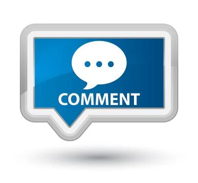 Comment (conversation icon) prime blue banner button Stock Illustration