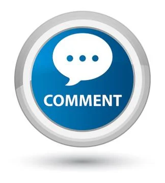 Comment (conversation icon) prime blue round button Stock Illustration
