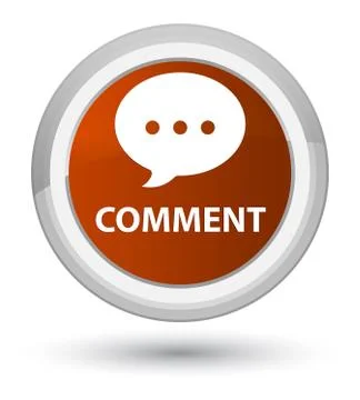 Comment (conversation icon) prime brown round button Stock Illustration