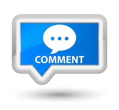 Comment (conversation icon) prime cyan blue banner button Stock Illustration