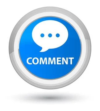 Comment (conversation icon) prime cyan blue round button Stock Illustration