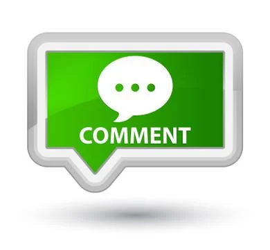 Comment (conversation icon) prime green banner button Stock Illustration