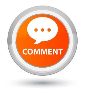 Comment (conversation icon) prime orange round button Stock Illustration