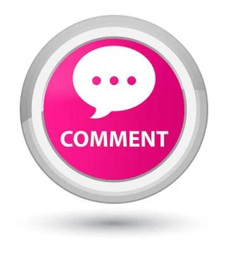 Comment (conversation icon) prime pink round button Stock Illustration