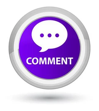 Comment (conversation icon) prime purple round button Stock Illustration