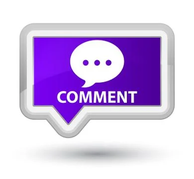 Comment (conversation icon) prime purple banner button Stock Illustration