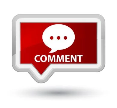 Comment (conversation icon) prime red banner button Illustrazione stock